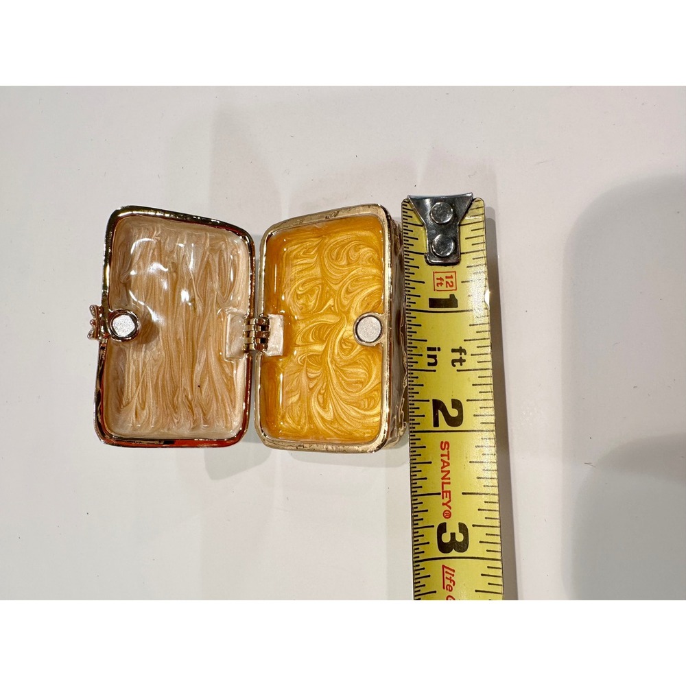 Enchanting Sewing Machine Trinket‎ Box Jeweled Hinged Keepsake Holder - Picture 6 of 8